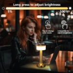 Copper Rechargeable, Cord-Free Lamp - 3 Brightness Modes - Image 5