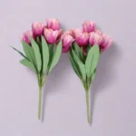 Faux Wild Tulip Bunch (Purple) - Set Of Three - Image 3