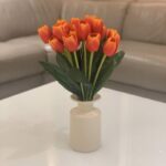 Faux Tulip Flower Bunch - Orange - Image 2